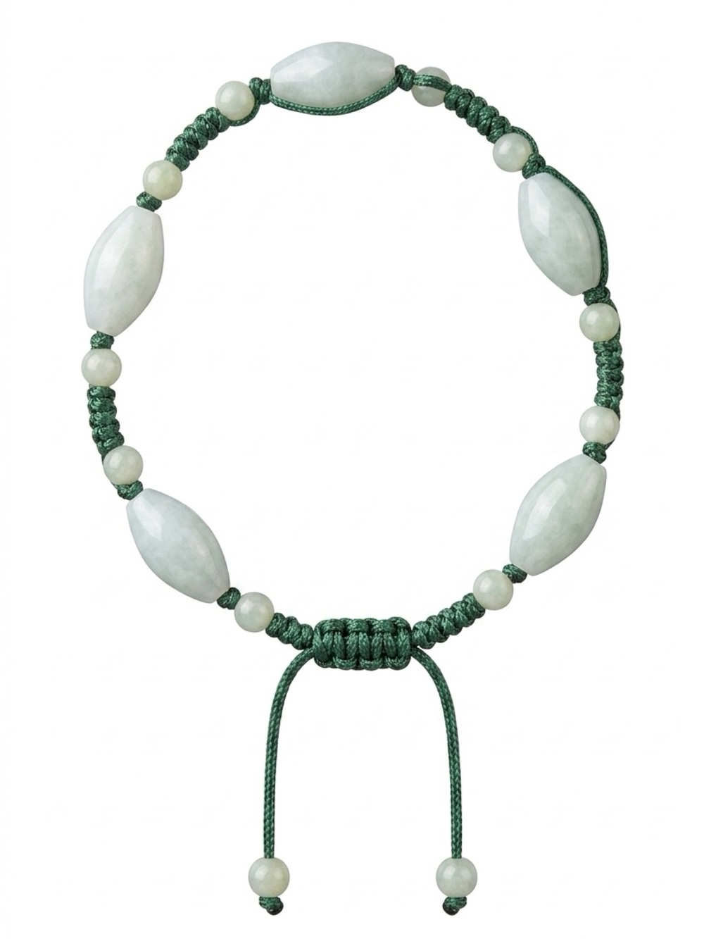 JADE jadeite jade bead cord bracelet adjustable
